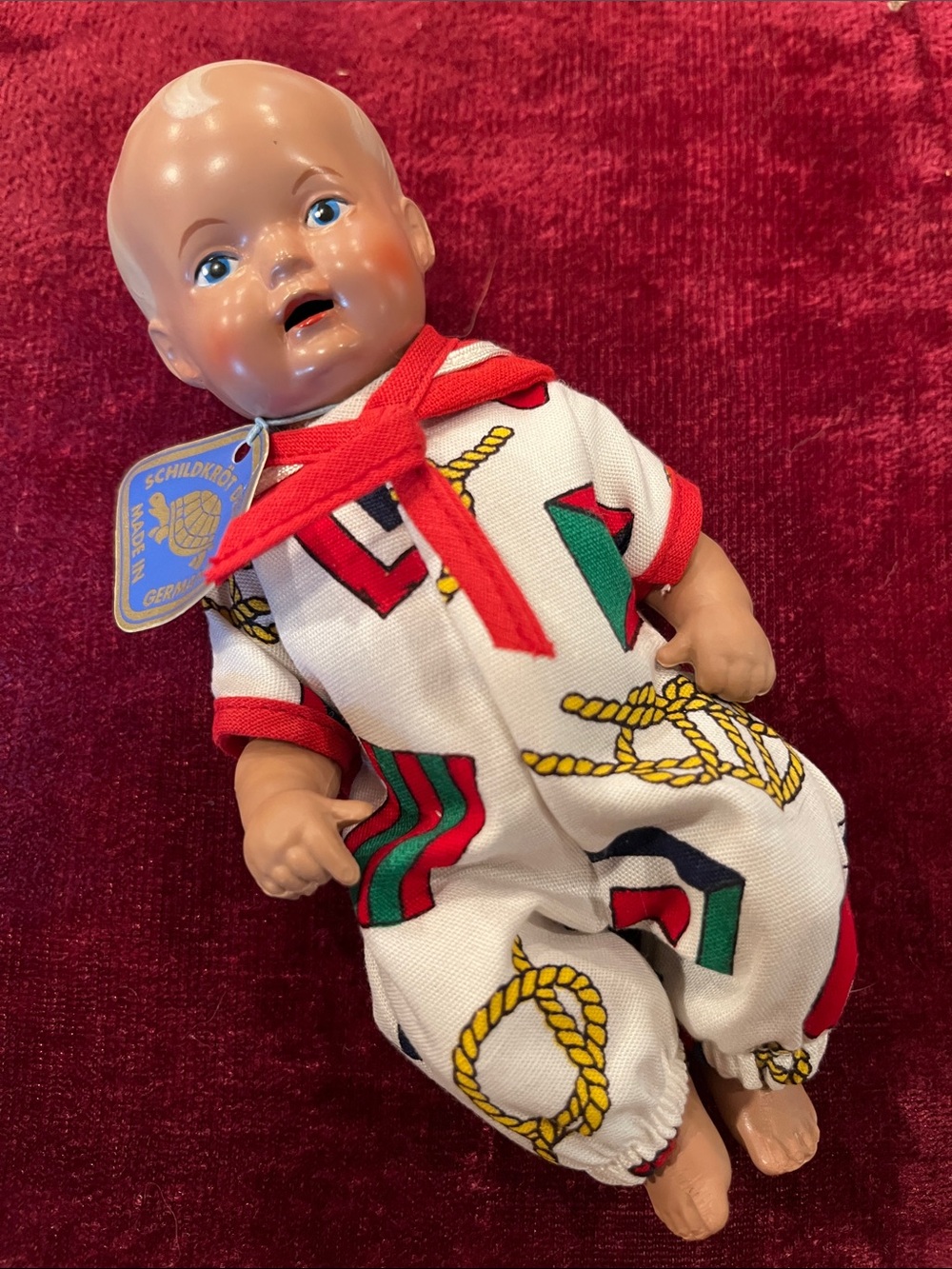 Vintage Schildkröt 6.5” Baby Doll Turtle Mark Made in Germany Original Tag
